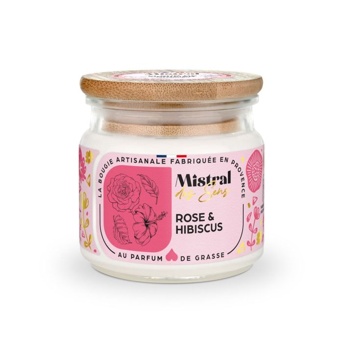 BOUGIE PARFUMEE ROSE & HIBISCUS