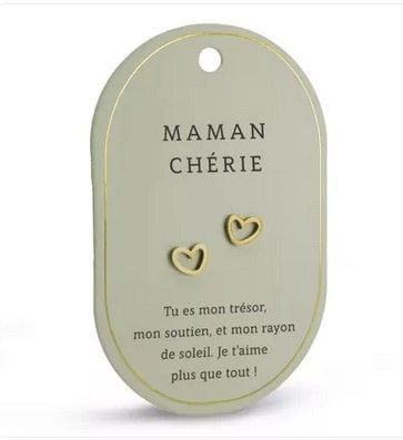 Boucles d'oreilles Maman chérie
