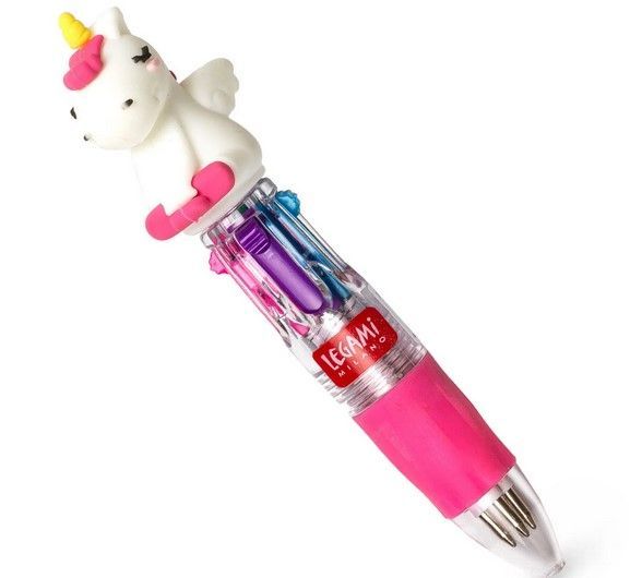 MINI STYLO A BILLE 4 COULEURS UNICORN