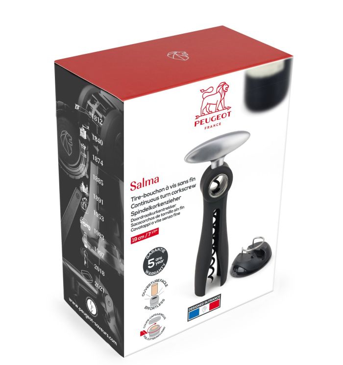 Tire bouchon à vis sans fin basalte avec coupe capsule 19 cm