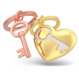 Porte-clés charms de mon coeur - METALMORPHOSE