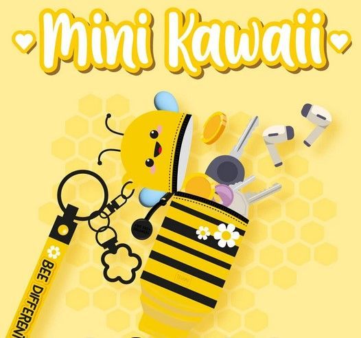 MINI KAWAÏ PORTE CLES ET MONNAIE BEE