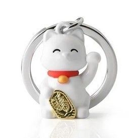 Porte-clés Chat porte bonheur- METALMORPHOSE