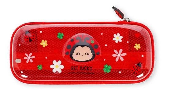 TROUSSE TRANSPARENTE RIGIDE COCCINELLE