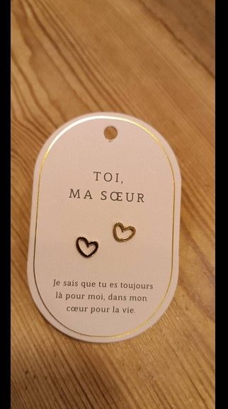 BOUCLE D OREILLE MESSAGE TOI MA SOEUR