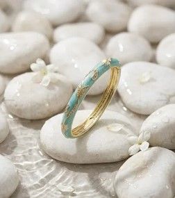 Bracelets Thaï Pastel en Laiton – Joncs Colorés Bohème Chic Femme - Celadon