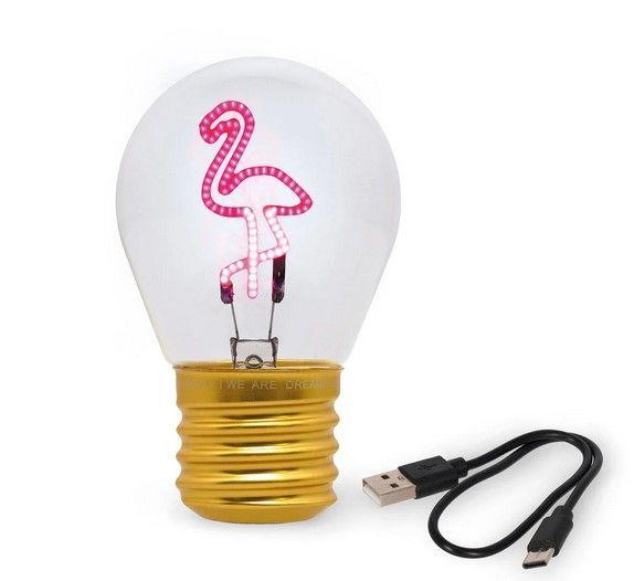 BULB FICTION LAMPE EN FORME D AMPOULE FLAMINGO
