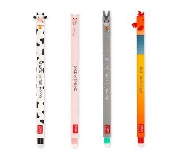 4 STYLOS ENCRE GEL EFFACABLE FERME