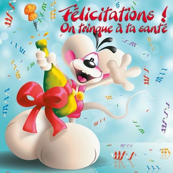 CARTE 3D DIDDL FELICITATION ON TRINQUE A TA SANTE