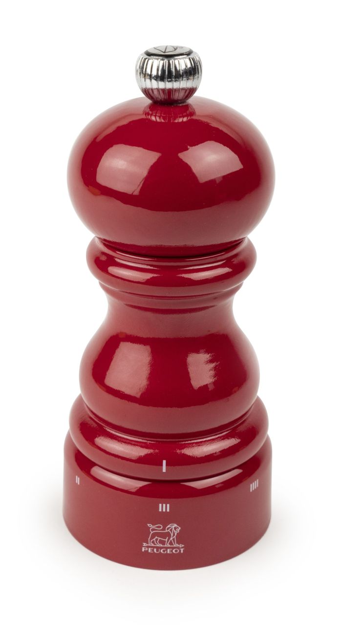 PARIS U'SELECT MOULIN A POIVRE MANUEL EN BOIS LAQUE ROUGE PASSION 12CM