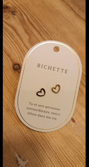 BOUCLE D OREILLE MESSAGE BICHETTE