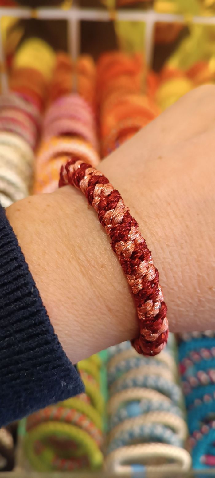 Kknekki Coral bordeaux stripe