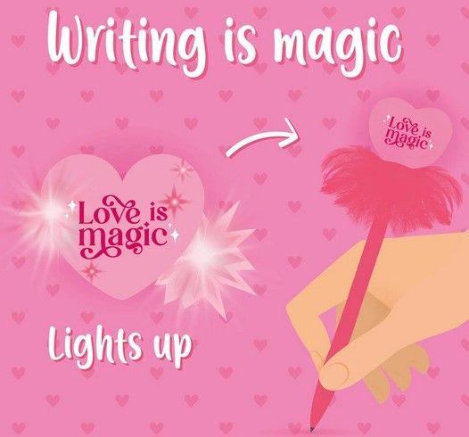 STYLO A BILLE LUMINEUX HEART