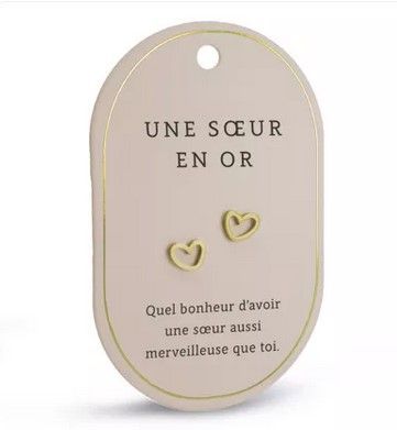 Boucles d'oreilles Une soeur en or
