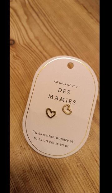 BOUCLE D OREILLE MESSAGE DES MAMIES