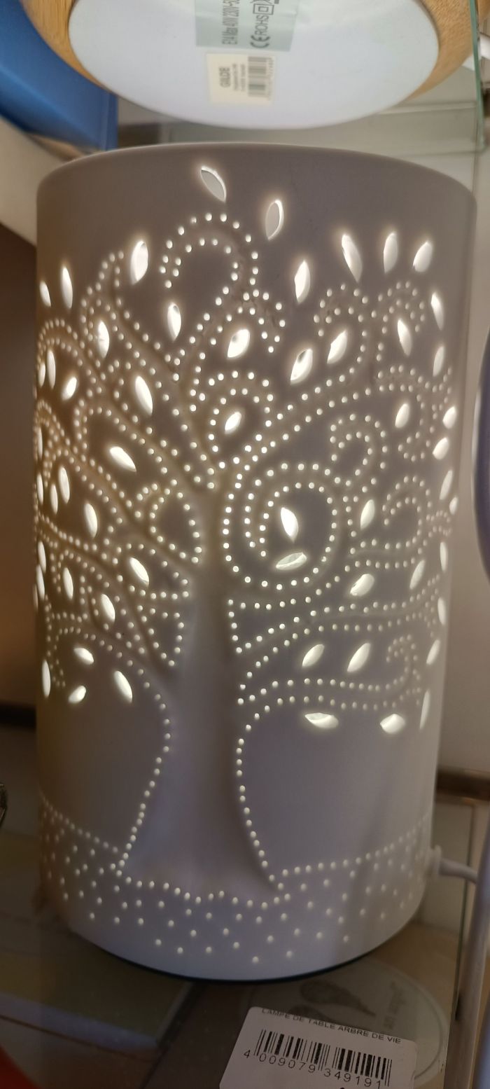 LAMPE PORCELAINE ARBRE DE VIE