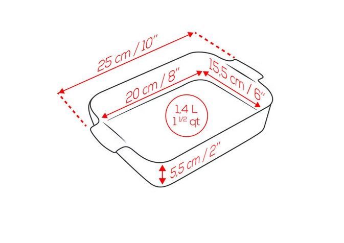 Appolia Plat Rectangulaire Vert Fougère 25 cm