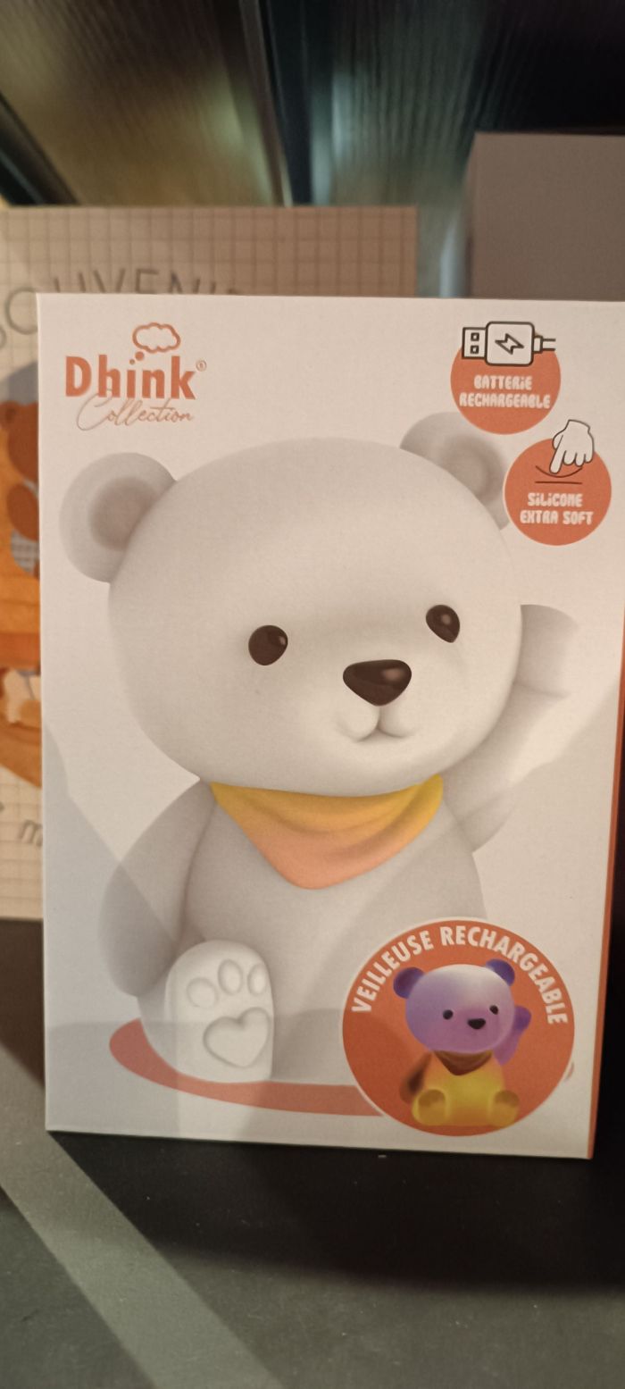 VEILLEUSE SOUPLE TOTO L'OURSON RECHARGEABLE