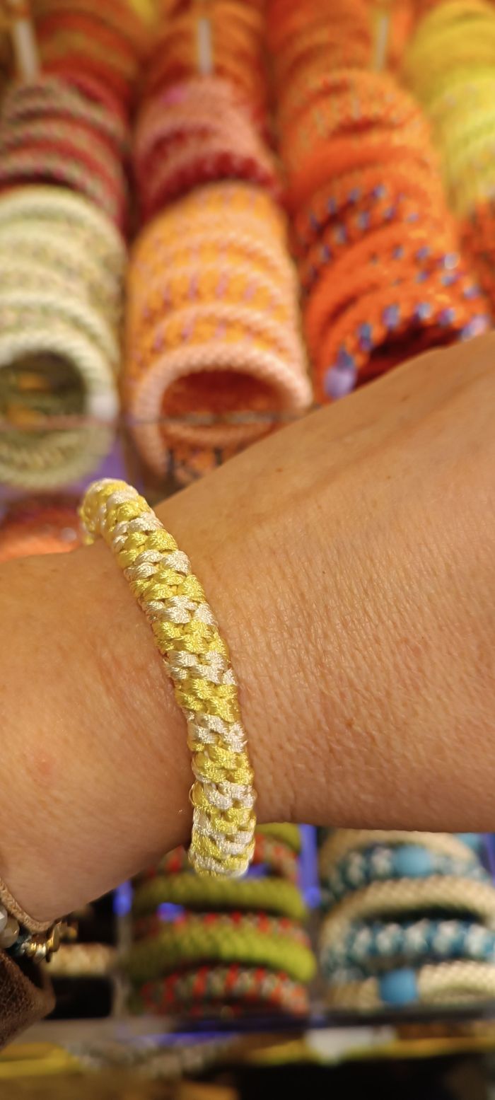 Kknekki rayures d'ivoire de citron