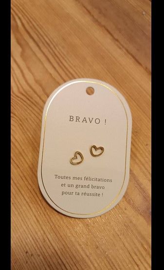 BOUCLE D OREILLE MESSAGE BRAVO