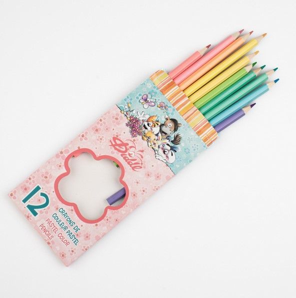 12 crayons de couleur pastel Diddl : la créativité en douceur