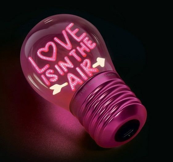 BULB FICTION LAMPE EN FORME D AMPOULE LOVE IN THE AIR