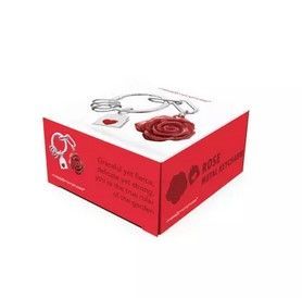 Porte-clés charms Rose - METALMORPHOSE