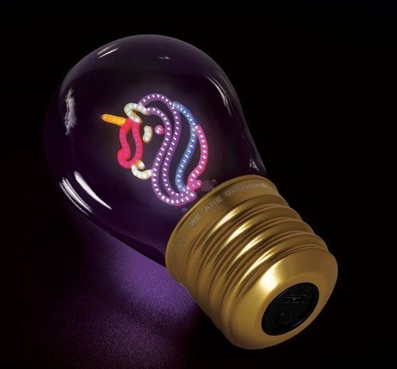 BULB FICTION LAMPE EN FORME D AMPOULE UNICORN