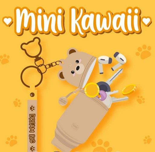 MINI KAWAÏ PORTE CLES ET MONNAIE TEDDY