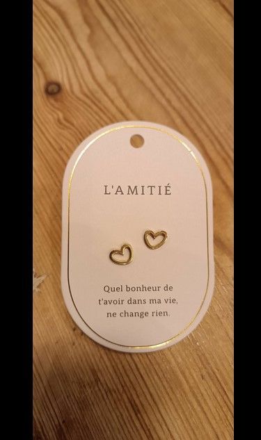 BOUCLE D OREILLE MESSAGE L'AMITIE