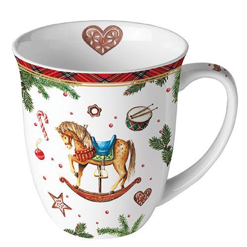 MUG CLASSIC ROCKING HORSE WHITE