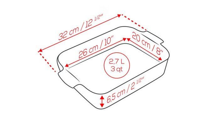 Appolia Plat Rectangulaire Vert Fougère 32 cm
