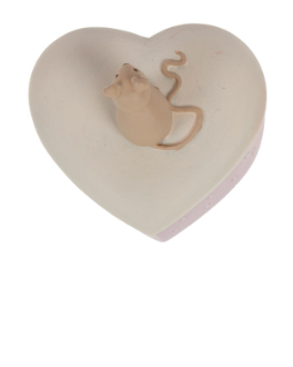 BOITE A DENT coeur jaune pastel