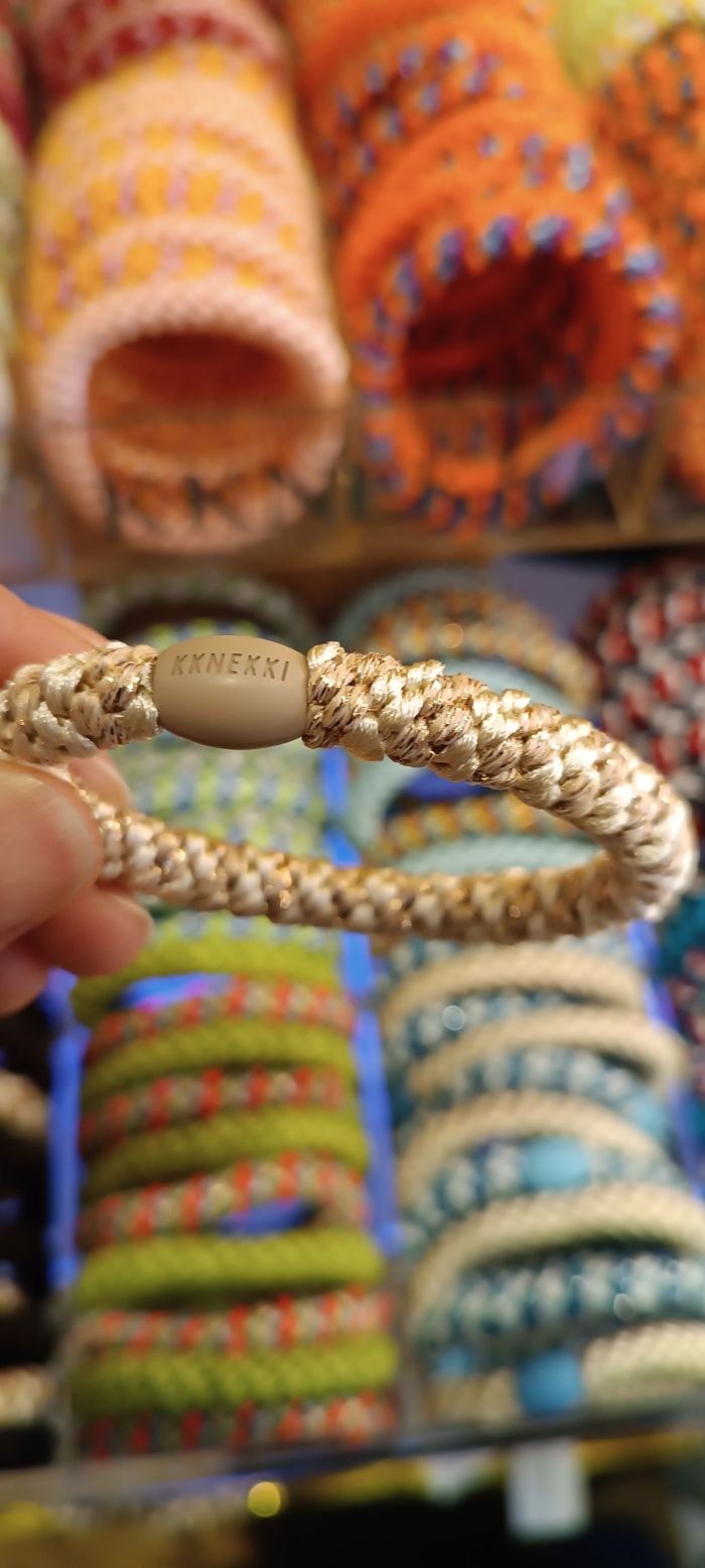 Kknekki rayures pailletées Ivoire Beige 