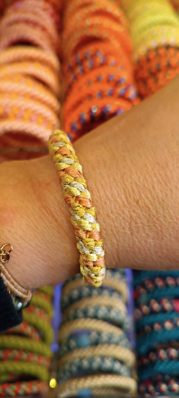 Kknekki yellow peach glitter 