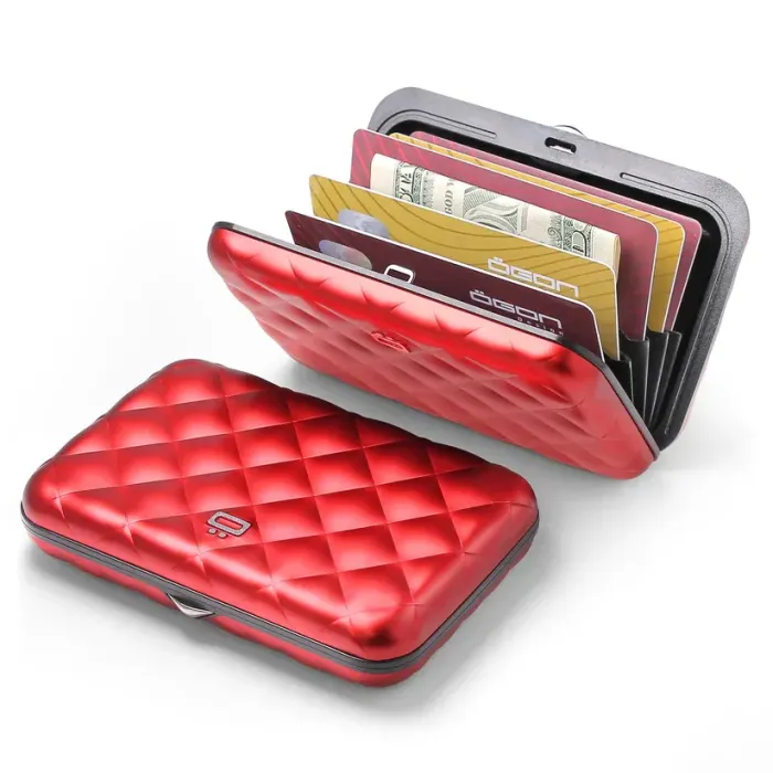 Porte cartes Helsinki rouge