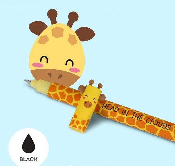 STYLO A ENCRE GEL EFFACABLE GIRAFE