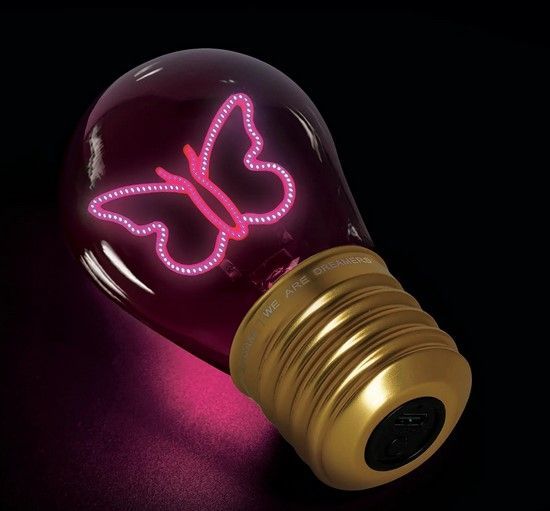BULB FICTION LAMPE EN FORME D AMPOULE BUTTERFLY