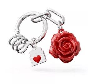 Porte-clés charms Rose - METALMORPHOSE