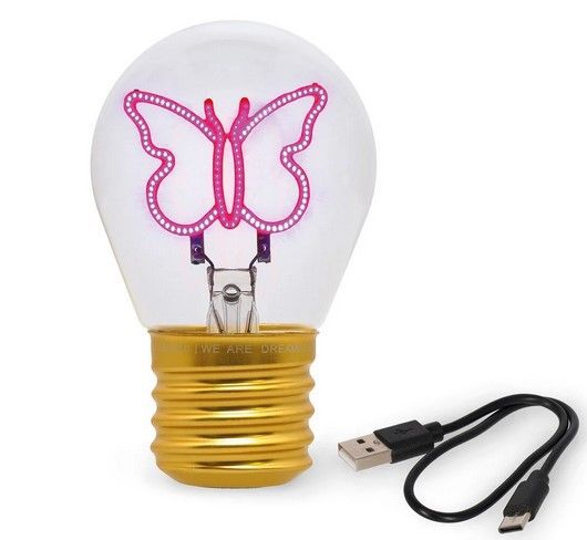BULB FICTION LAMPE EN FORME D AMPOULE BUTTERFLY
