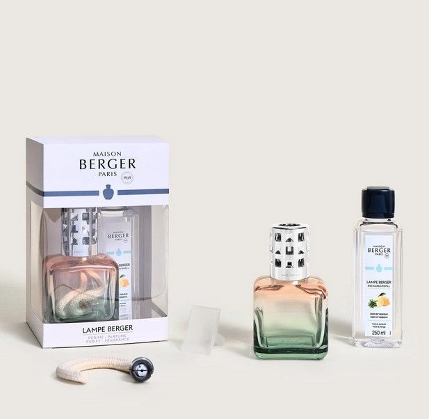 Coffret lampe Berger Glaçon Peche/Verte