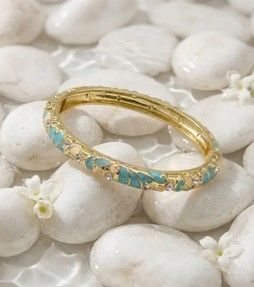 Bracelets Thaï Colorés en Laiton – Joncs Bohème Chic & Strass Tendance - Celadon
