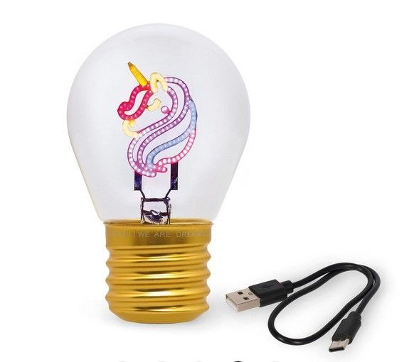 BULB FICTION LAMPE EN FORME D AMPOULE UNICORN