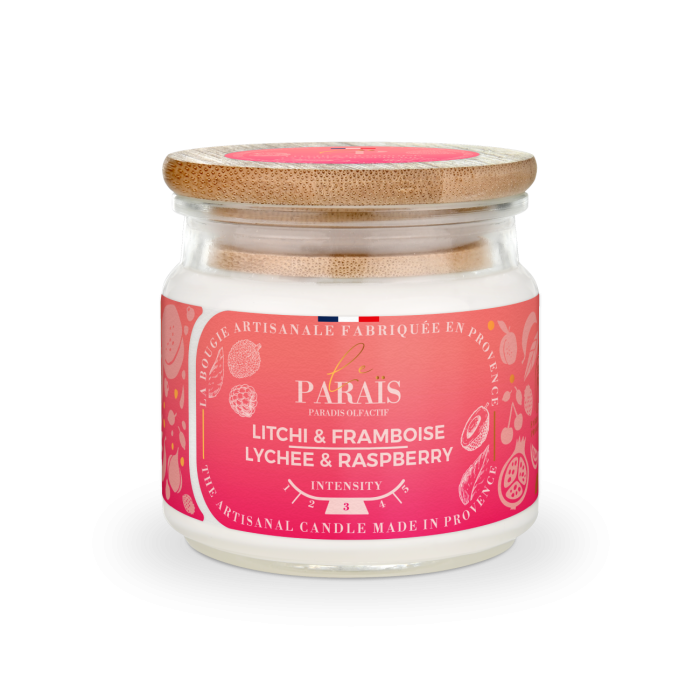 BOUGIE PARFUMEE LITCHI FRAMBOISE