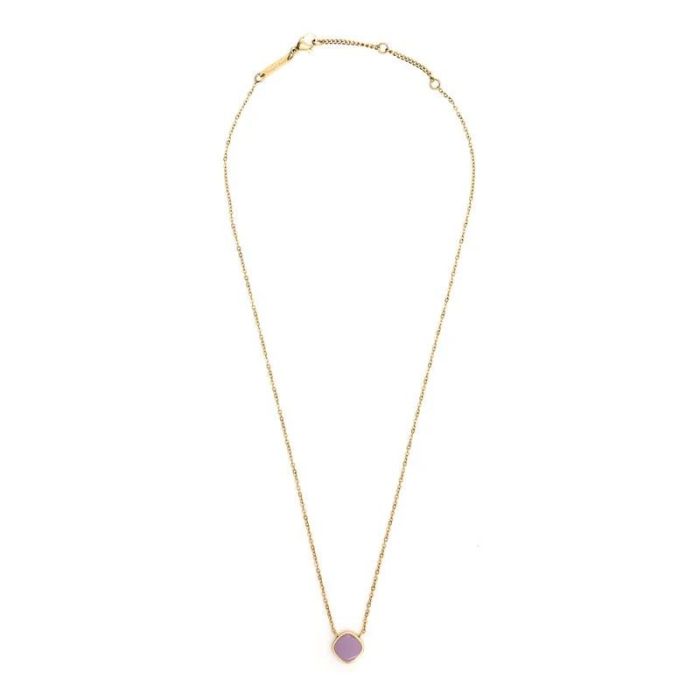 COLLIER DORE PENDENTIF LOSANGE