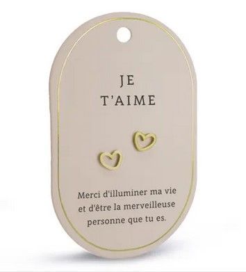 Boucles d'oreilles Je t'Aime
