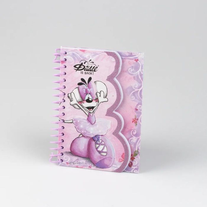 Carnet forme A6 Diddlina rose