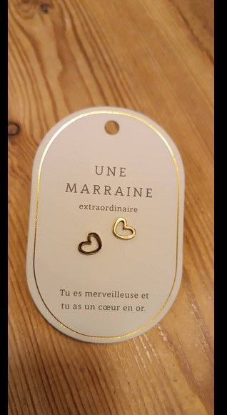 BOUCLE D OREILLE MESSAGE UNE MARRAINE