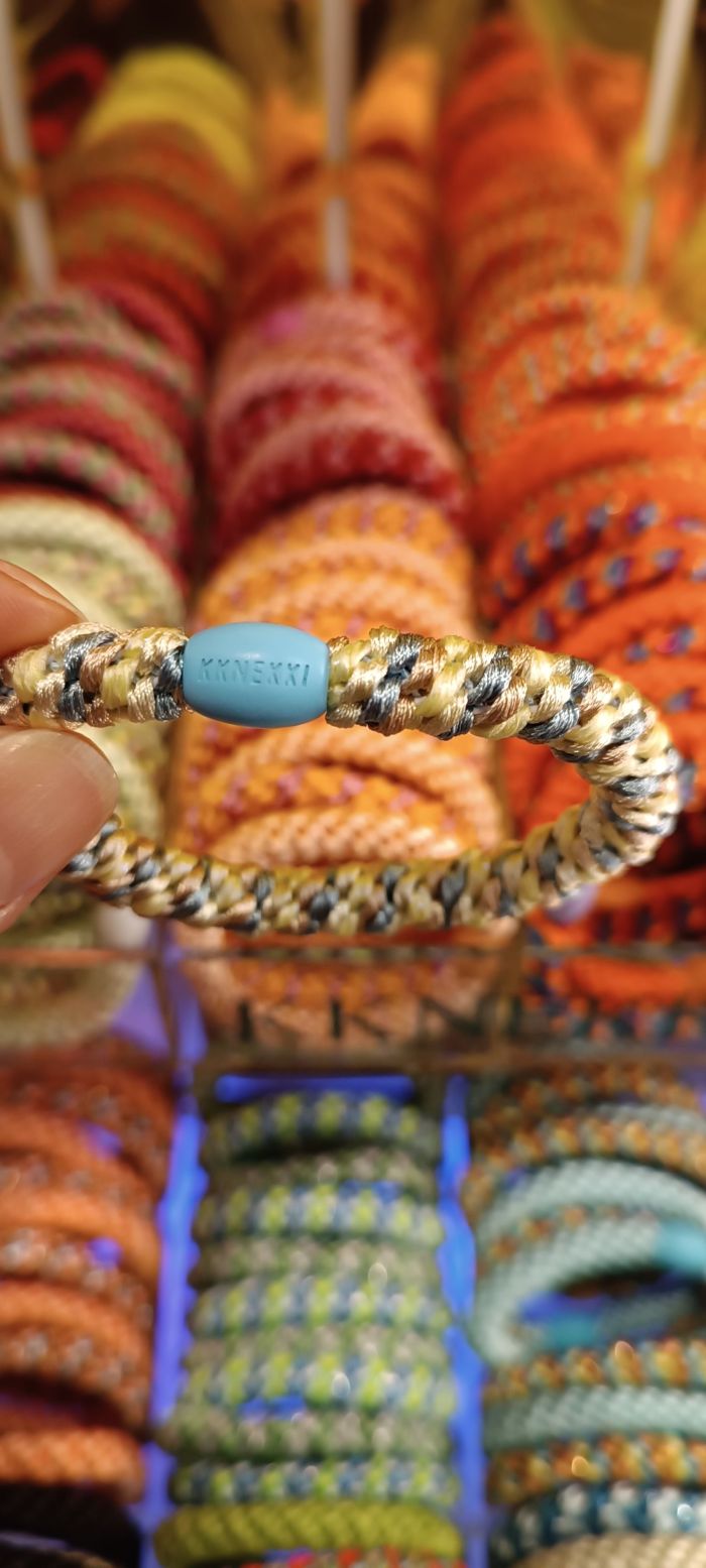 Kknekki Melange de paillettes bleu d'eau et jaune clair 