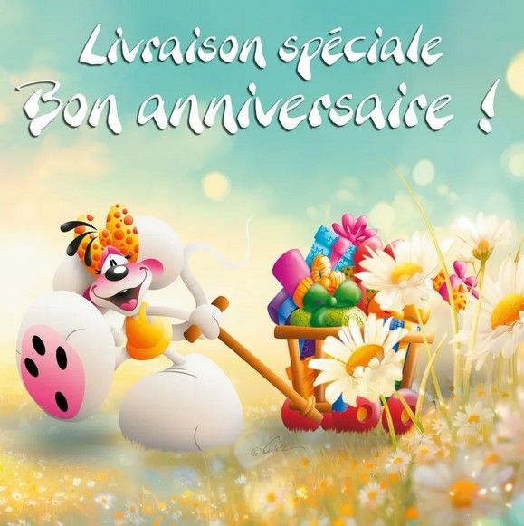 CARTE 3D DIDDL LIVRAISONS SPECIALE BON ANNIVERSAIRE